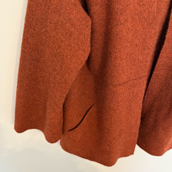 Eileen Fisher Alpaca Wool Blend Open Front Jacket Size Medium - Picture 2 of 6